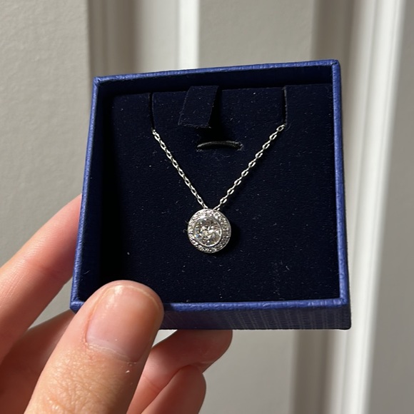 Swarovski Circular Stone Studded Diamond Necklace - Picture 2 of 2